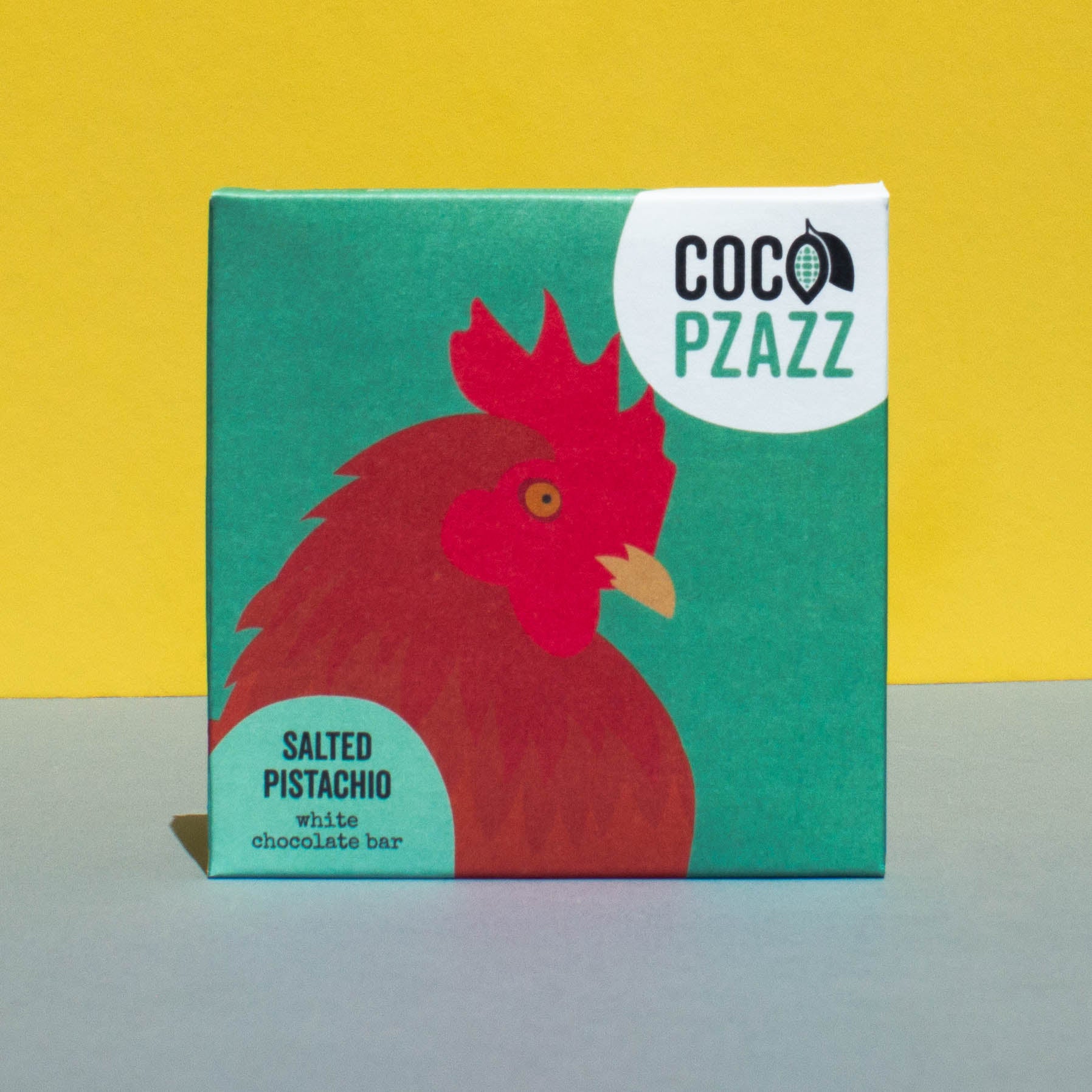 Salted Pistachio White Chocolate Bar 80g | Coco Pzazz