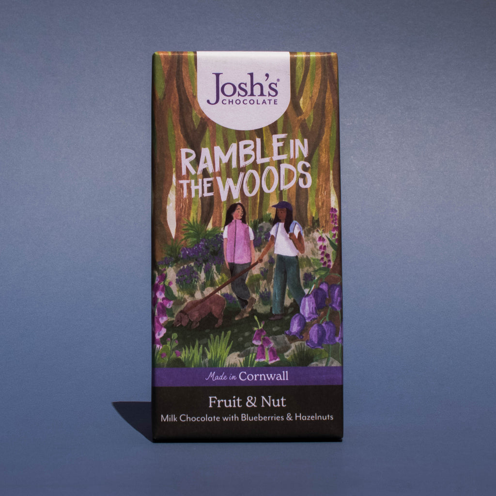 Milk Chocolate with Blueberries & Hazelnuts 90g | Josh's Chocolate