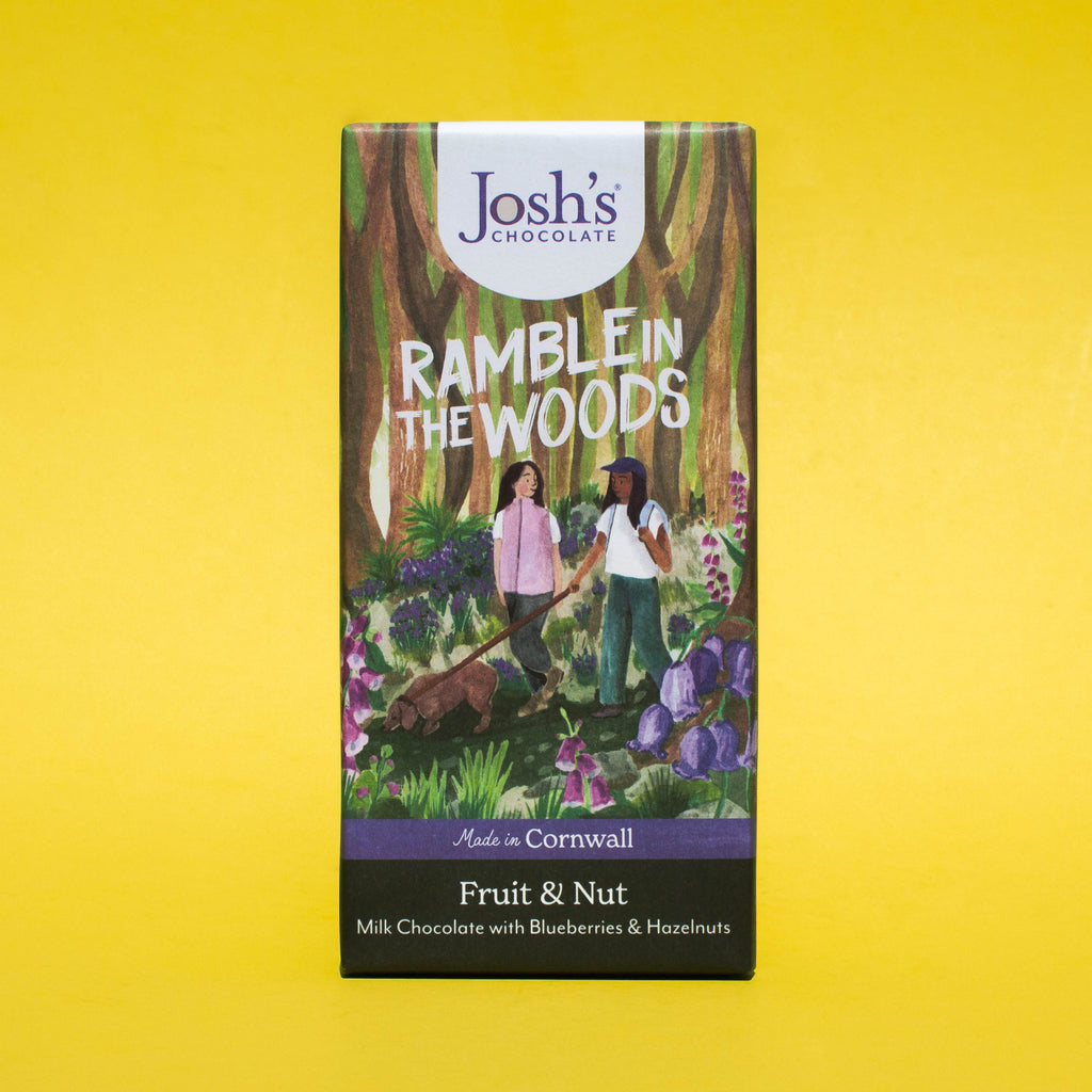 Milk Chocolate with Blueberries & Hazelnuts 90g | Josh's Chocolate