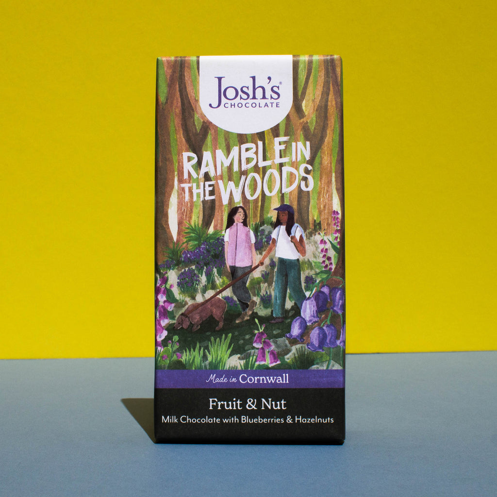 Milk Chocolate with Blueberries & Hazelnuts 90g | Josh's Chocolate
